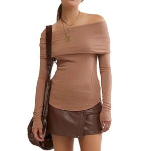 Free People Women's Iris Layering Off-The-Shoulder Top, size M
